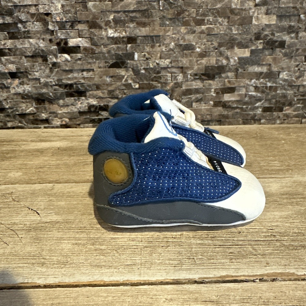 Vintage Nike Air Jordan 13 Retro Blue Flint Gray 2C Baby Shoe 310274 441